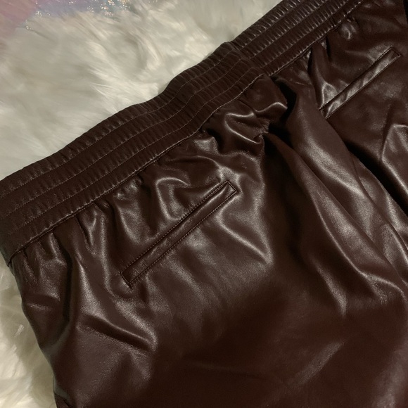 Rachel Zoe Faux Leather Pants 3x Cognac Brown - Picture 5 of 7